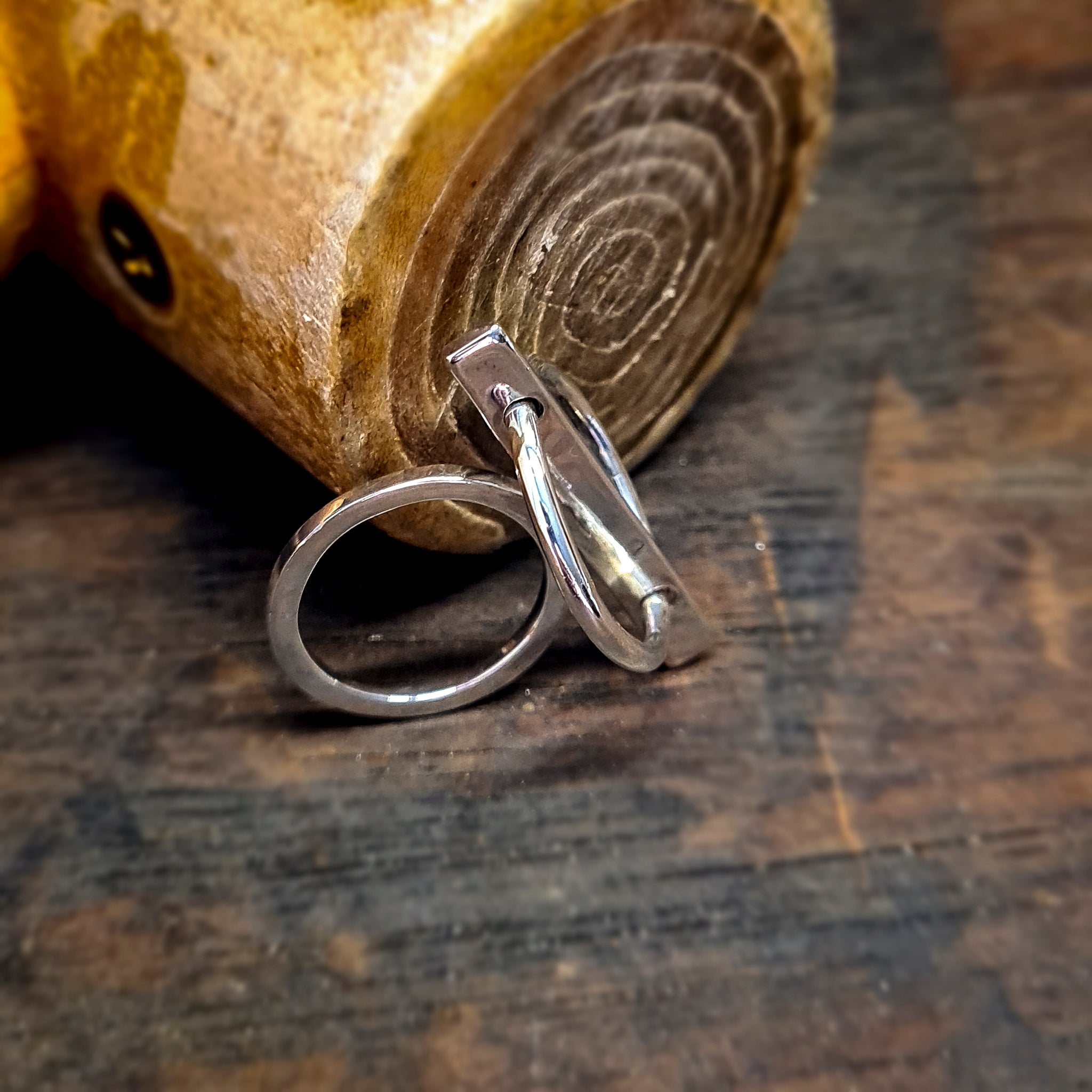 Ring with circle and line side view